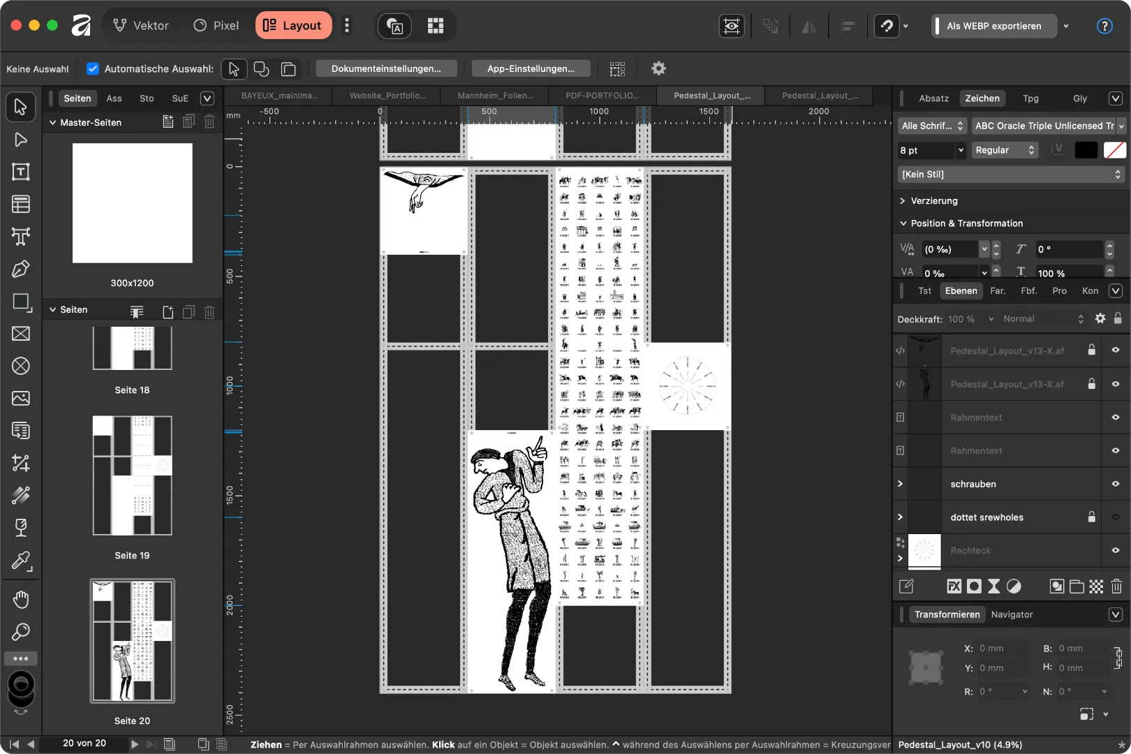 Reproduktion / Umsetzung / Interface-Möbel-Layout (Affinity)